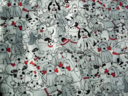 Dogs with Red Bones and Collars Apron