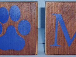 Rustic wood "HOME" block set