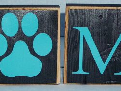 Rustic wood "HOME" block set