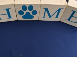 Rustic wood "HOME" block set