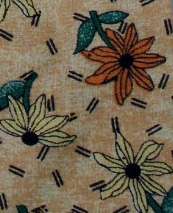 Dog Collar Cover - Orange and Yellow Flowers