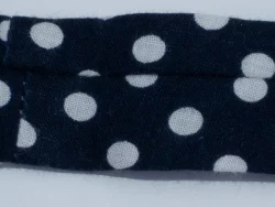 Dog Collar Cover - White Polka Dots