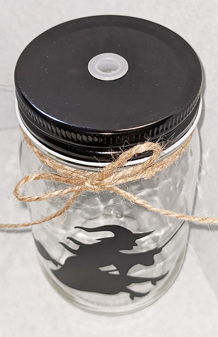 Flying witch mason jar drinkware - Image 2