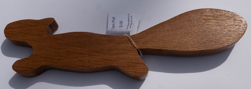 Wood Squirrel Oven Pull